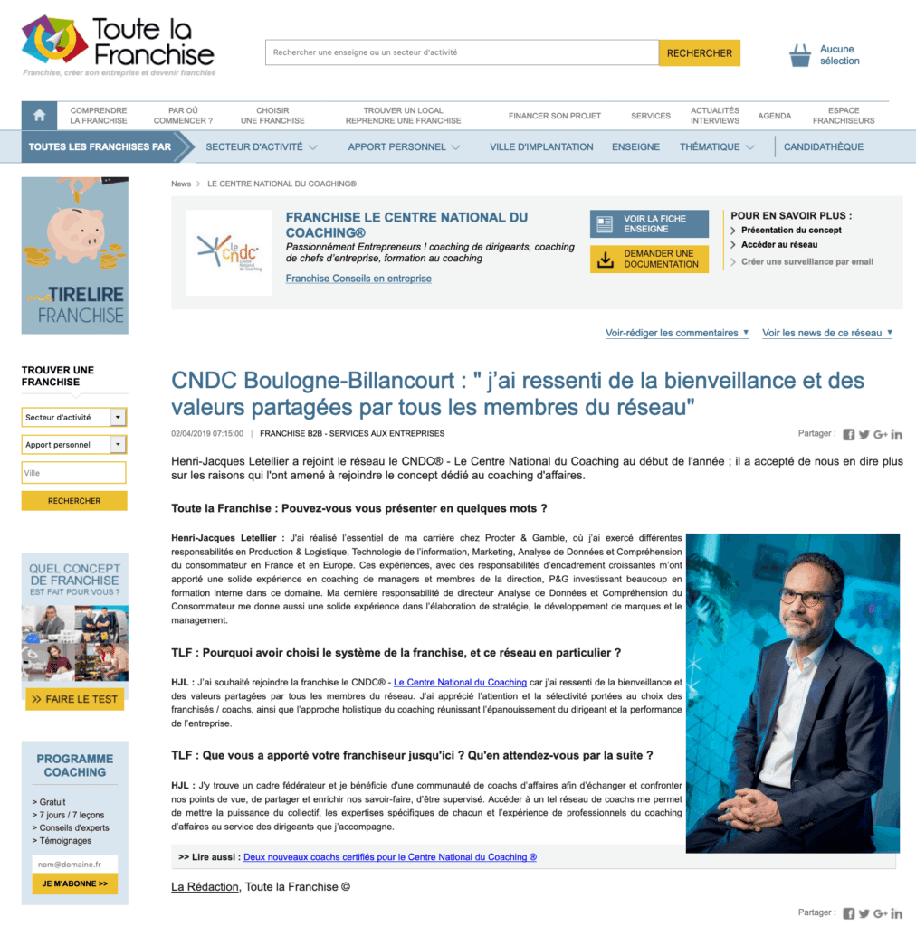 CNDC Boulogne-Billancourt : de la bienveillance et des valeurs partagées par tous les membres du réseau
